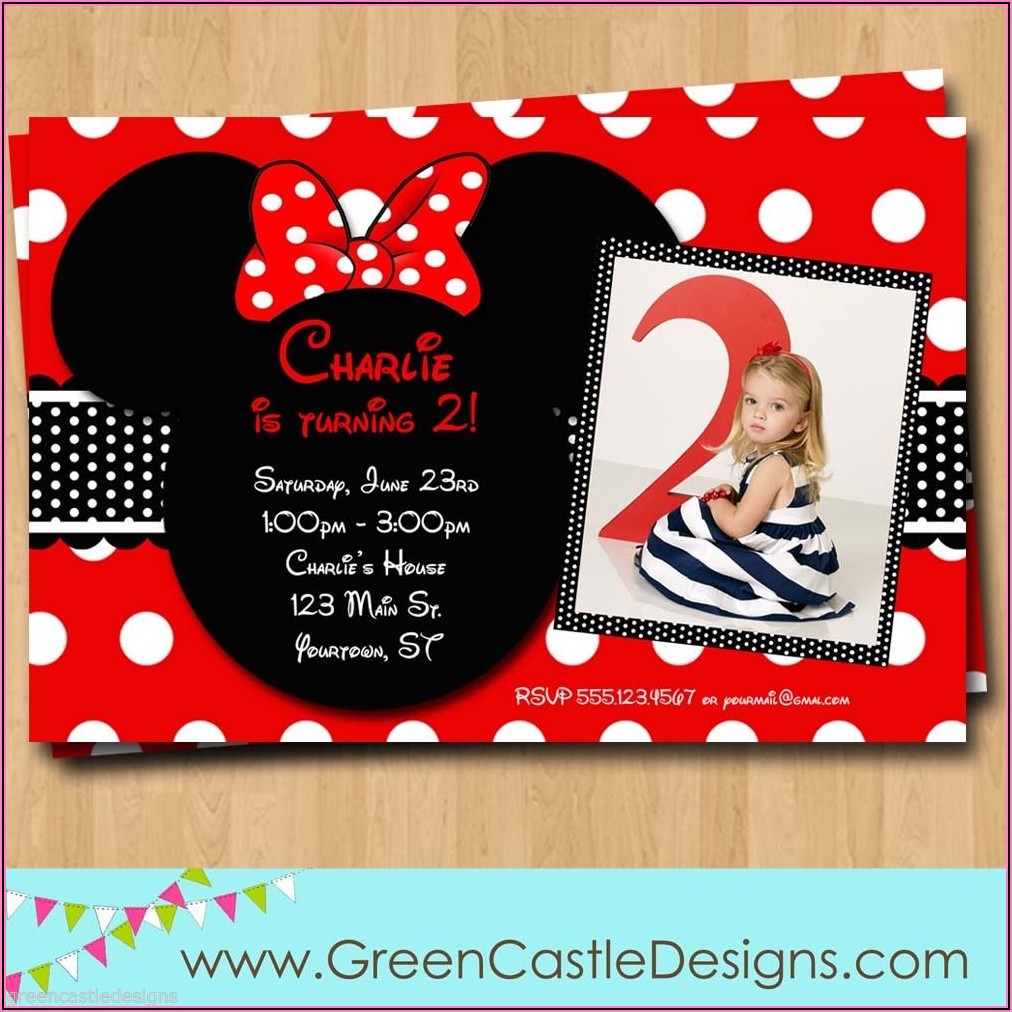 Customized Minnie Mouse Invitations