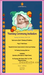 Editable Naming Ceremony Invitation Templates Free Download