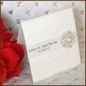 Elegant Red And White Wedding Invitations