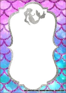 Free Printable Downloadable Free Printable Mermaid Invitations