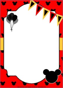 Free Printable Mickey Mouse Birthday Invitation Templates