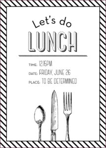 Funny Team Lunch Invitation Images
