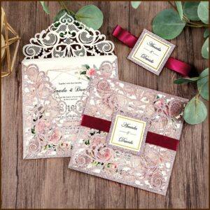 Gold And White Wedding Invitations