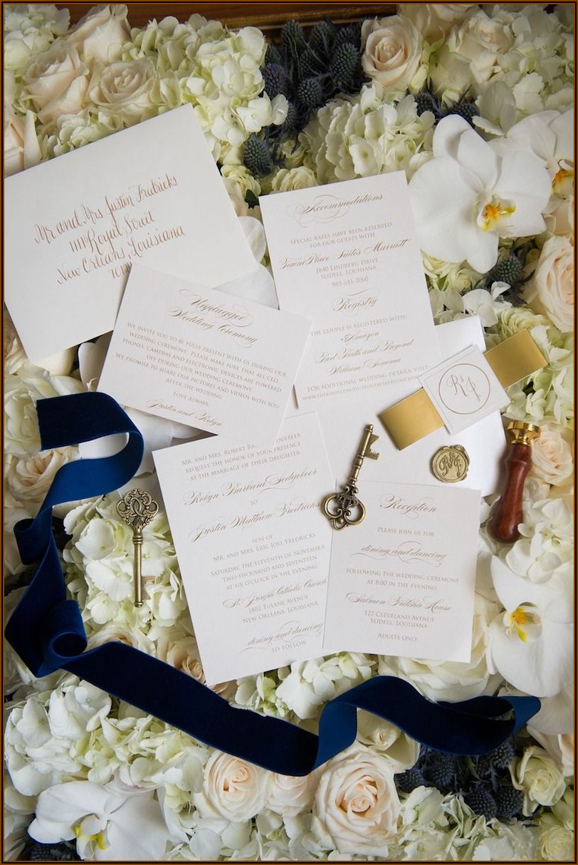 Gold And White Wedding Invitations Ideas