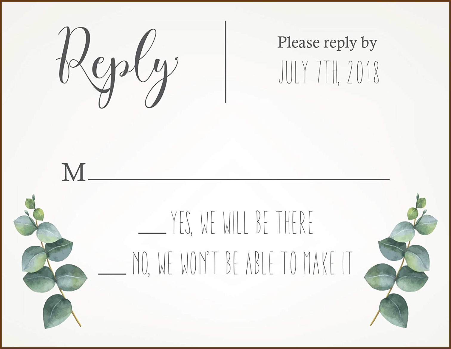 Green And White Wedding Invitations