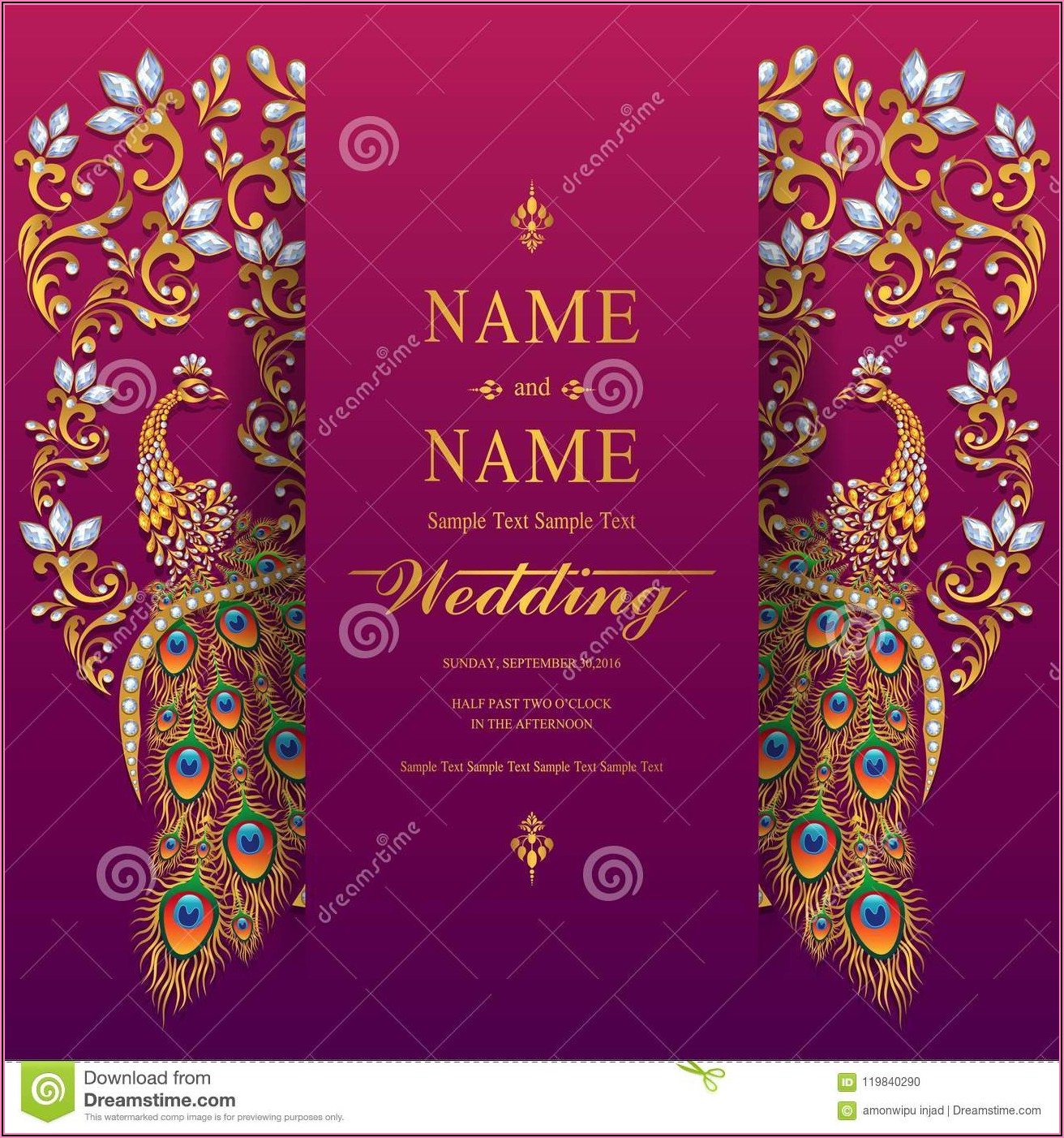 Indian Marriage Invitation Card Template Free Download