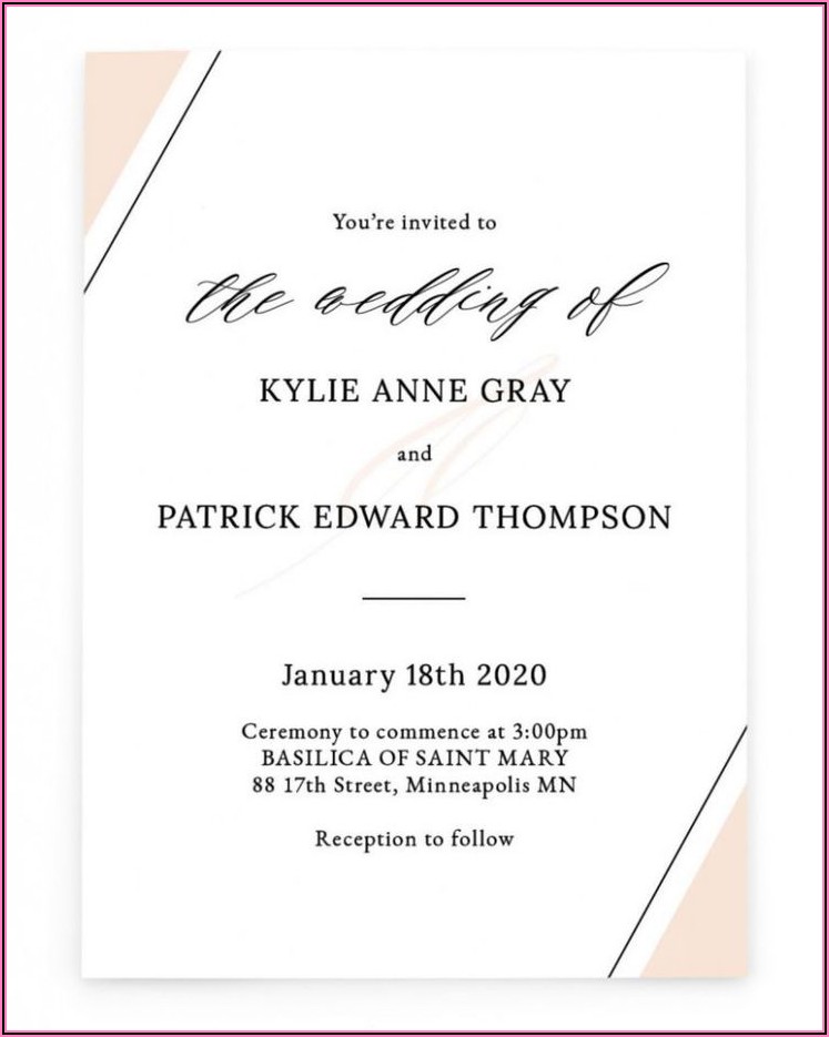 Marriage Invitation Wording In English
