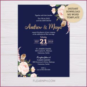 Microsoft Word Wedding Invitation Template Free Download