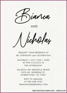 Ms Word Wedding Invitation Templates