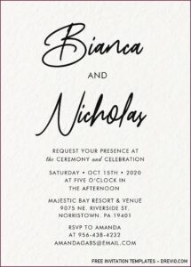 Ms Word Wedding Invitation Templates Free Download