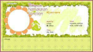 Naming Ceremony Invitation Card Template Free Download