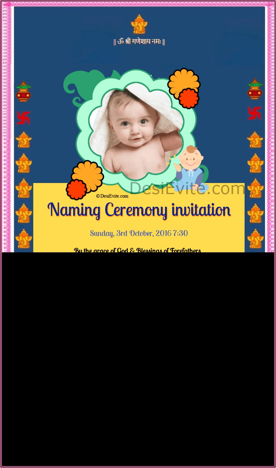 Naming Ceremony Invitation Cards Online Free Download