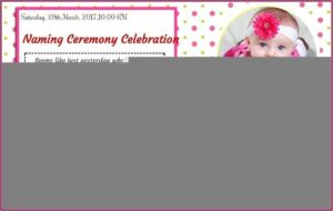 Naming Ceremony Invitation Words In Kannada