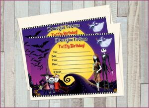 Nightmare Before Christmas Birthday Invitations
