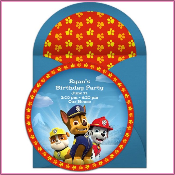 Paw Patrol Birthday Invitations Online