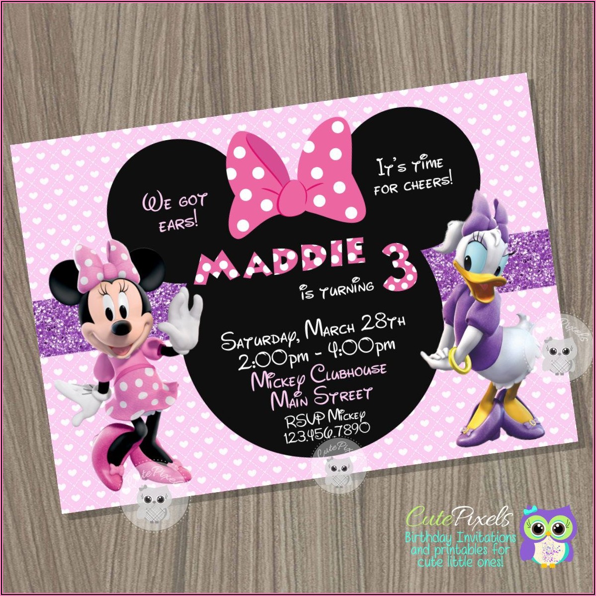 Personalised Mickey Mouse Invitations