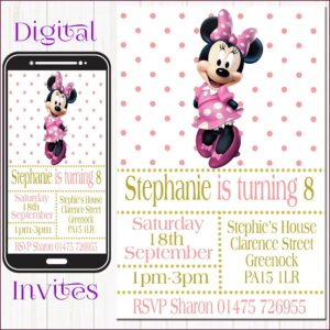 Personalised Minnie Mouse Invitations