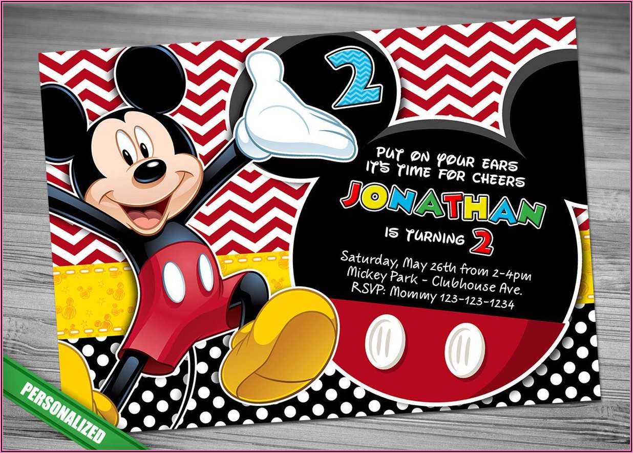 Personalized Mickey Mouse Clubhouse Invitation