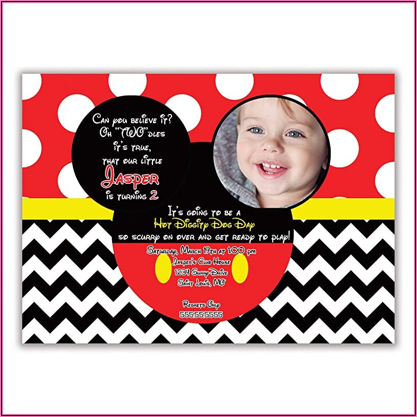 Personalized Mickey Mouse Invitations