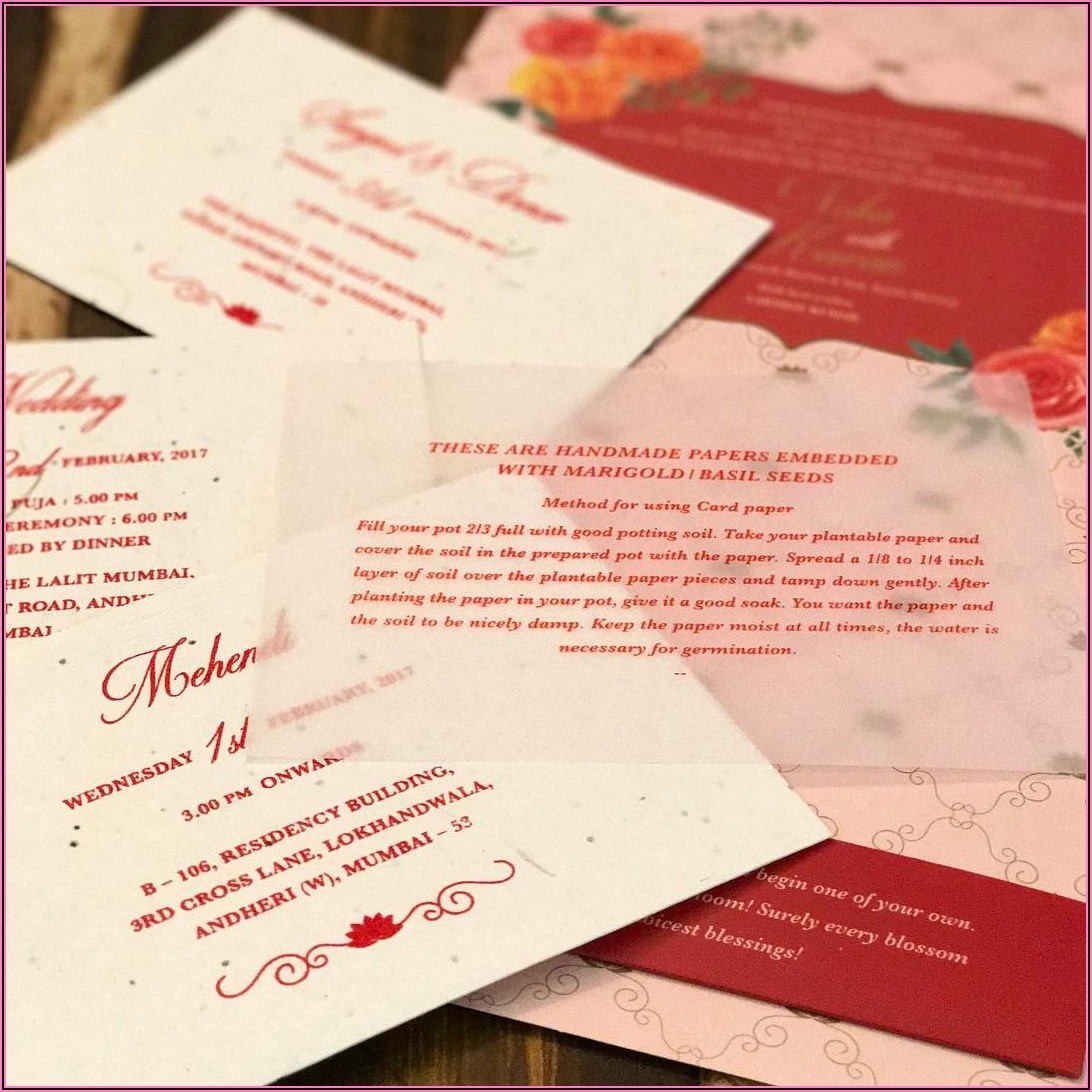 Plantable Wedding Invitations Mumbai