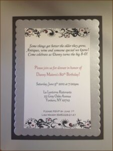 Printable 80th Birthday Invitation Template