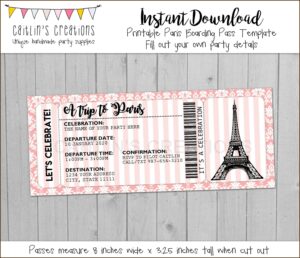 Printable Boarding Pass Invitation Template