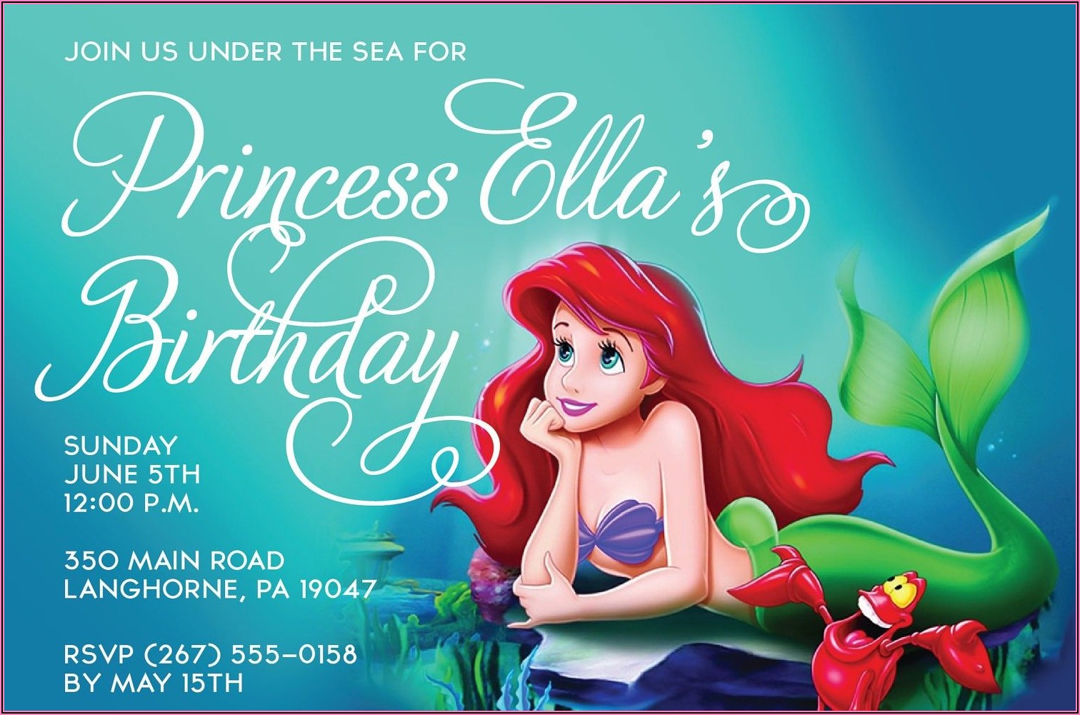 Printable Mermaid Invitations Free