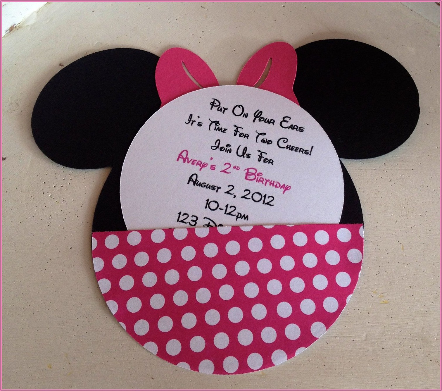 Red Minnie Mouse Invitations