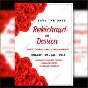 Red White And Grey Wedding Invitations