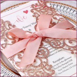 Rose Gold Quince Invitations