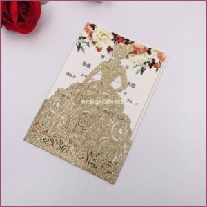 Rose Gold Quinceanera Invitations