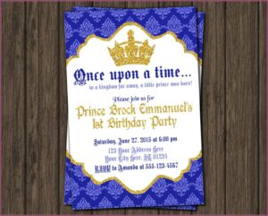 Royal Prince Birthday Invitation