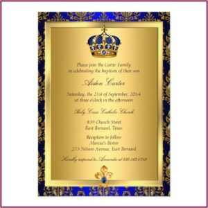 Royal Prince Invitation Card