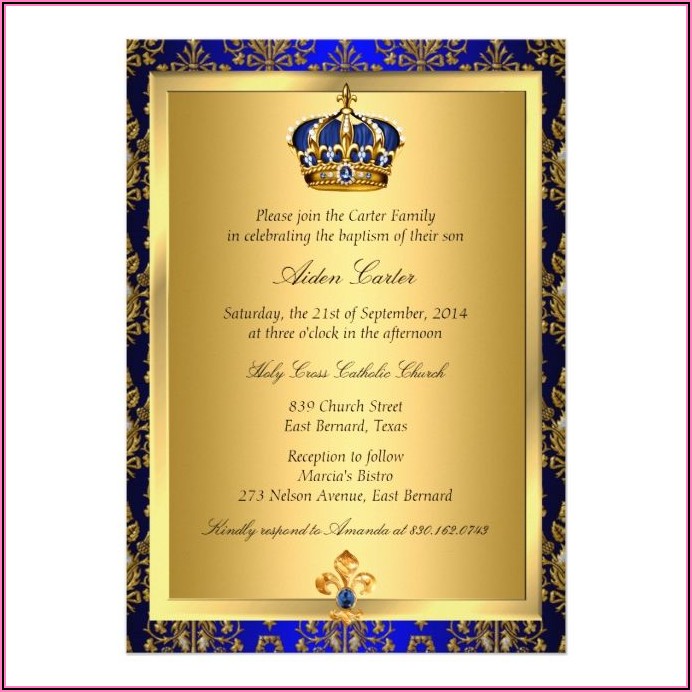 Royal Prince Invitation Card