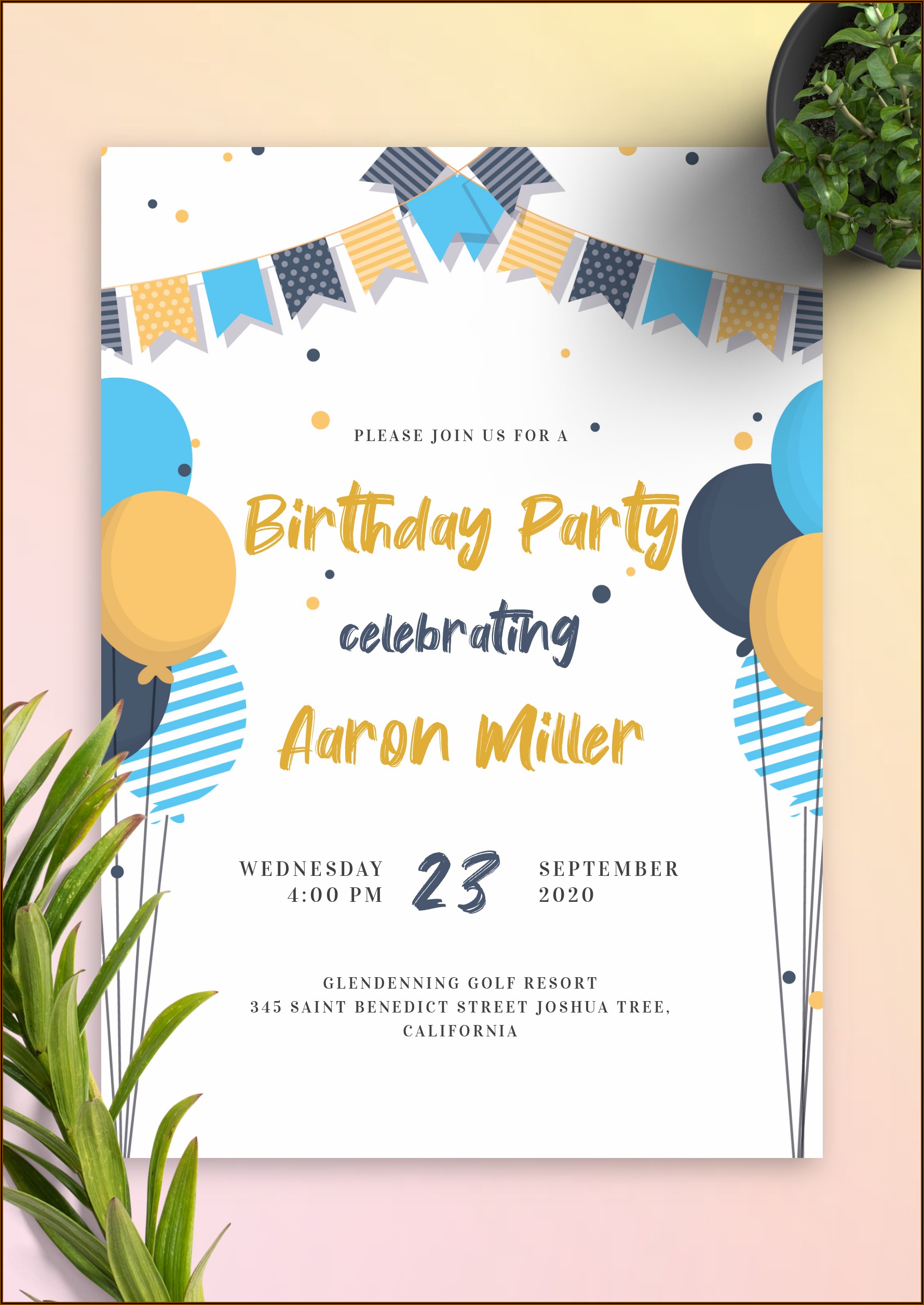 Sample Birthday Invitation Background Designs