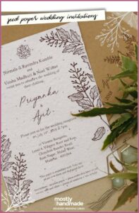Seed Paper Wedding Invitations Mumbai