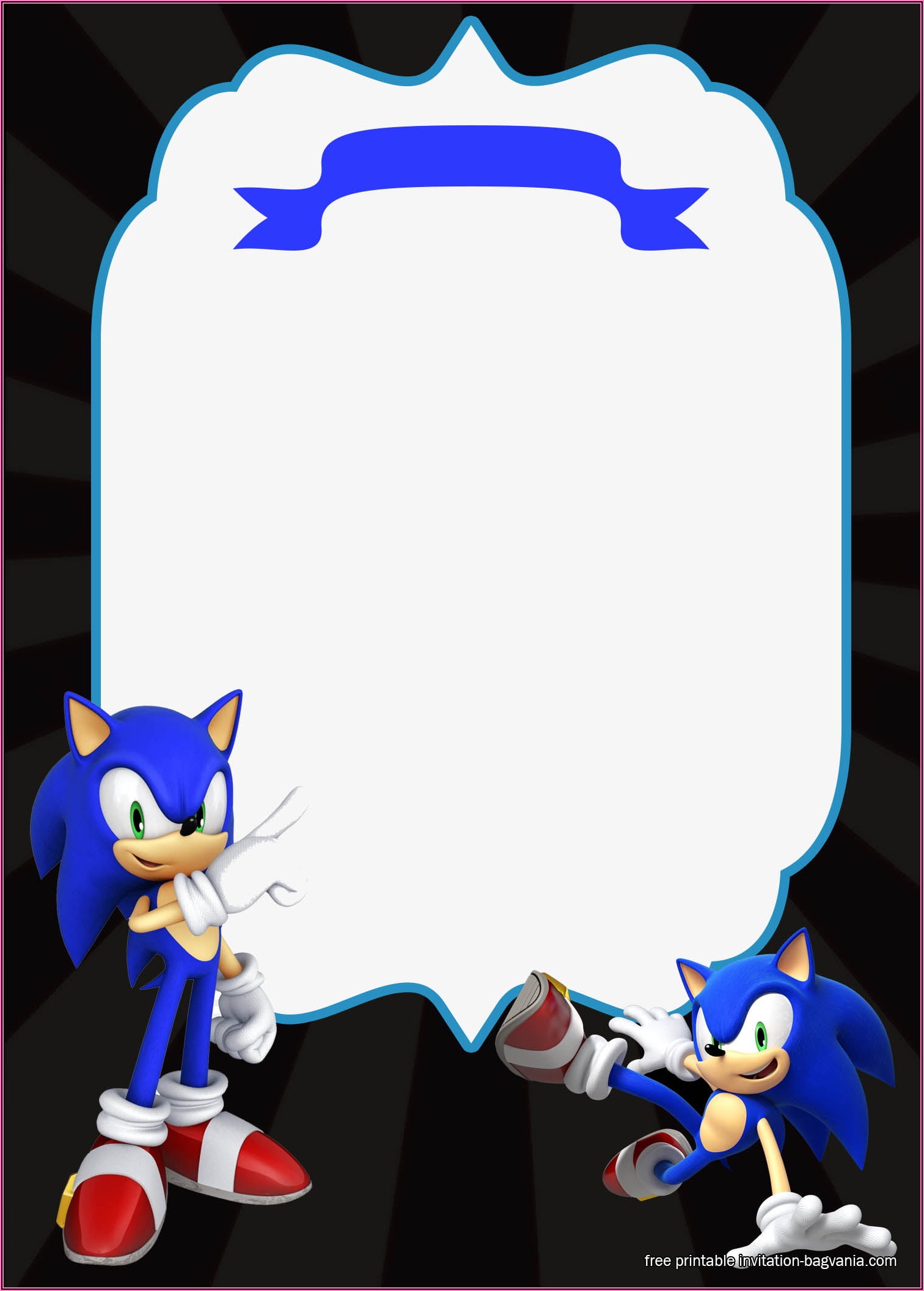 Sonic The Hedgehog Printable Invitations