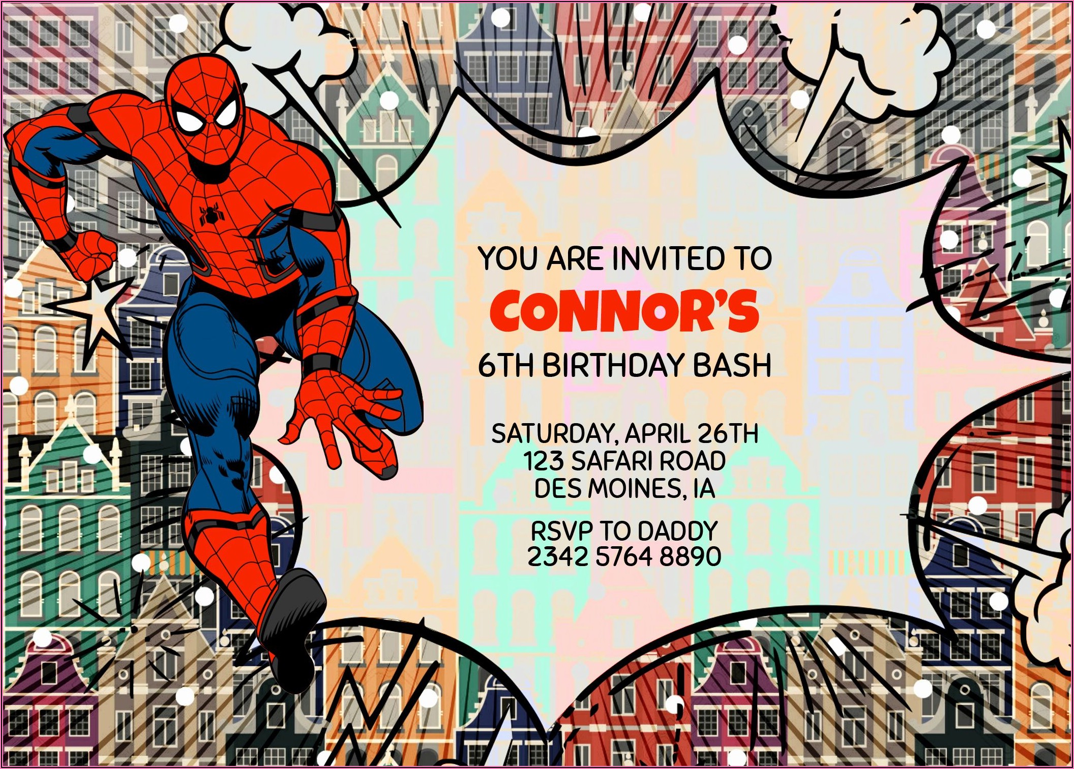 Spiderman Birthday Invitations Template Free