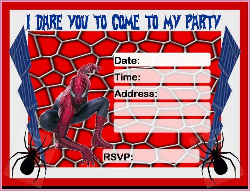 Spiderman Invitations Online Free