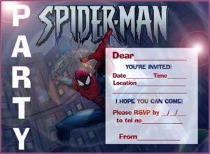 Spiderman Invitations Template Free