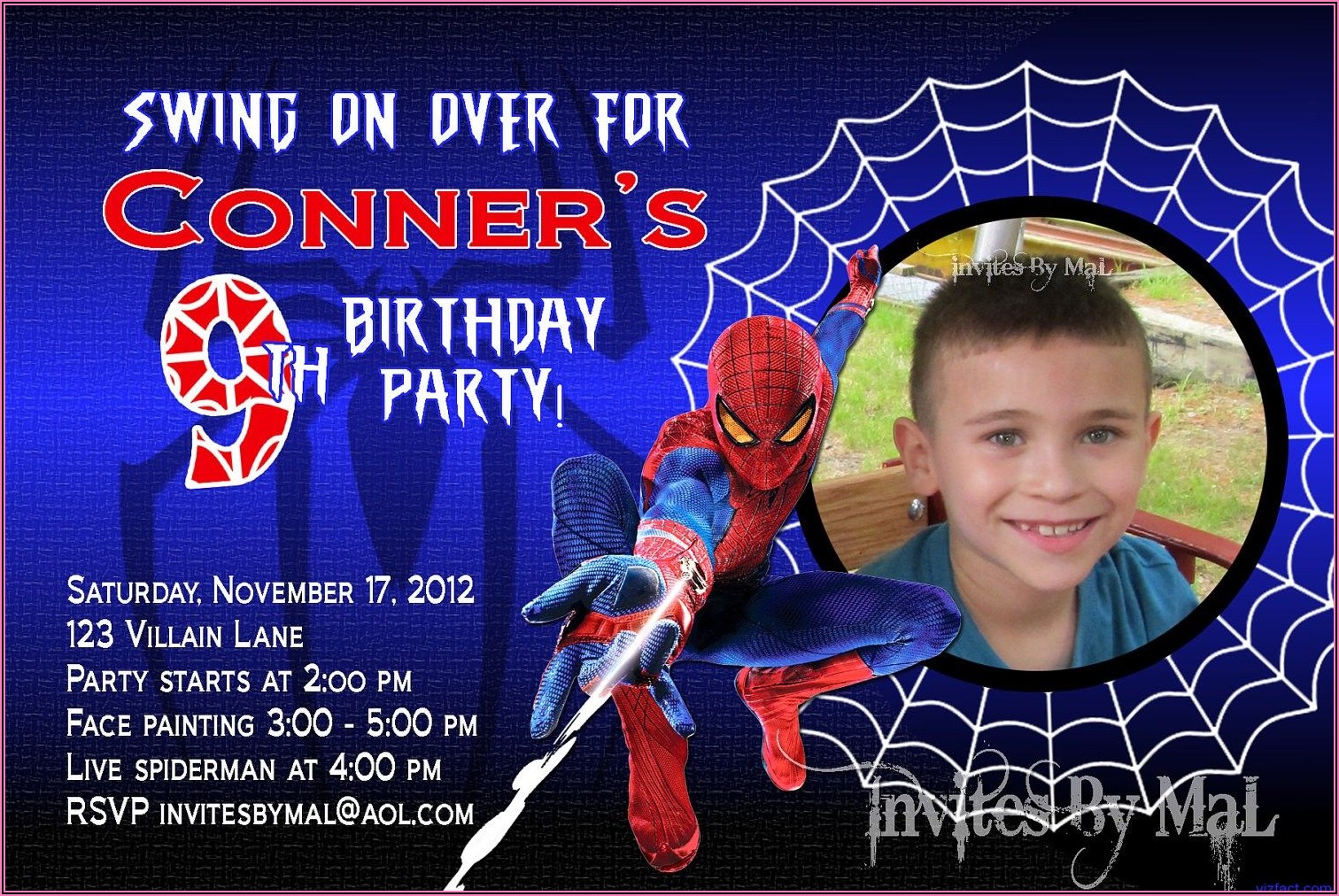 Spiderman Party Invitations Free Download