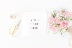 Square Wedding Invitation Mockup