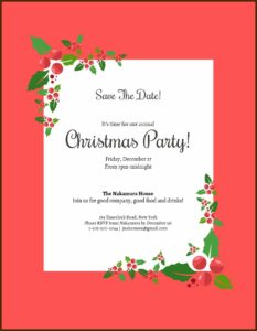 Staff Christmas Lunch Invitation Template