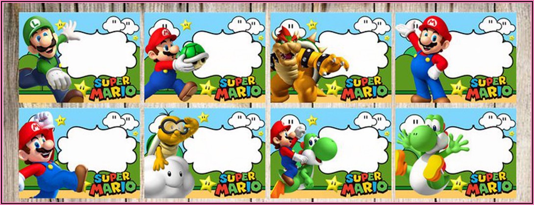 Super Mario Bros Personalized Birthday Invitations