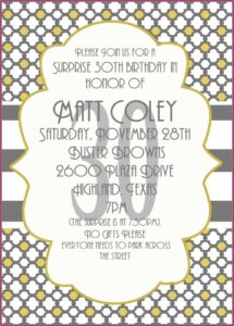 Surprise Birthday Invitation Message