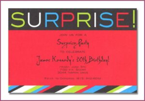 Surprise Birthday Invitation Wording Ideas