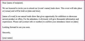 Team Lunch Invitation Email To Colleagues