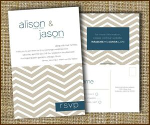 Tear Off Rsvp Wedding Invitations
