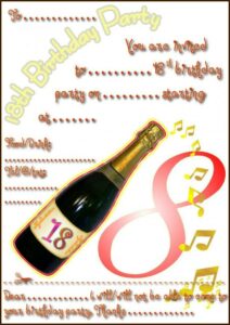 Template Printable 18th Birthday Invitation