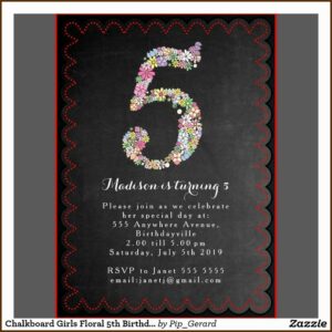 Text Message 5th Birthday Invitation Message
